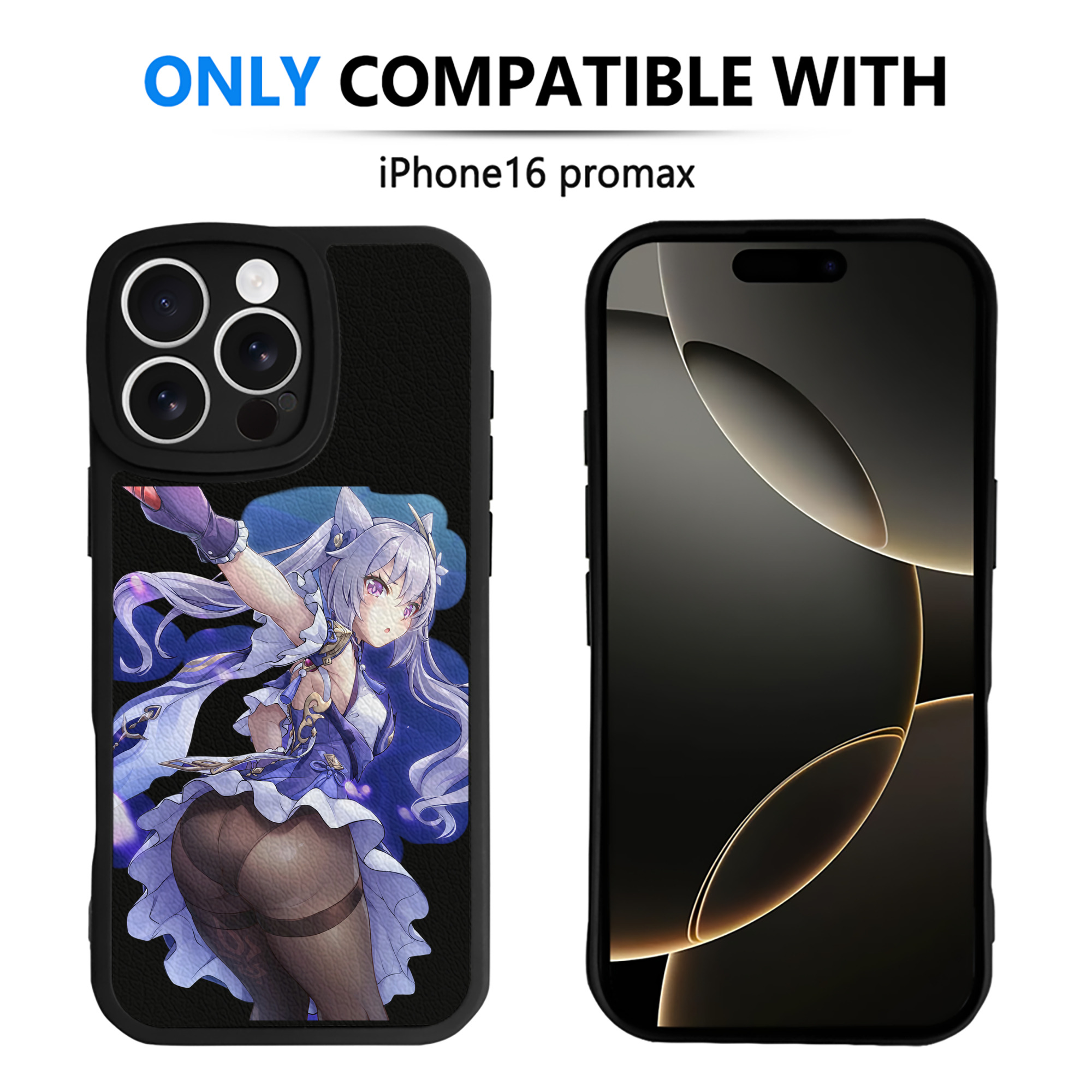 げんし神 刻晴 こくせい genshin Kokusei 【iPhone 16シリーズ対応】シリコンスマホケース（レザー調） 材質：シリコン